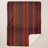 Rood Goud Stripy Sherpa Deken (Voorkant)