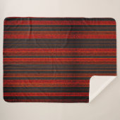 Rood Goud Stripy Sherpa Deken (Voorkant (horizontaal))
