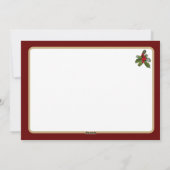 Rood & Goud Traditionele Stijl Foto Kerstkaart (Achterkant)