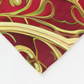 Rood Goud Vakantie Fleece Deken (Hoek)