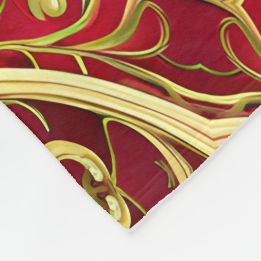 Rood Goud Vakantie Fleece Deken (Hoek)