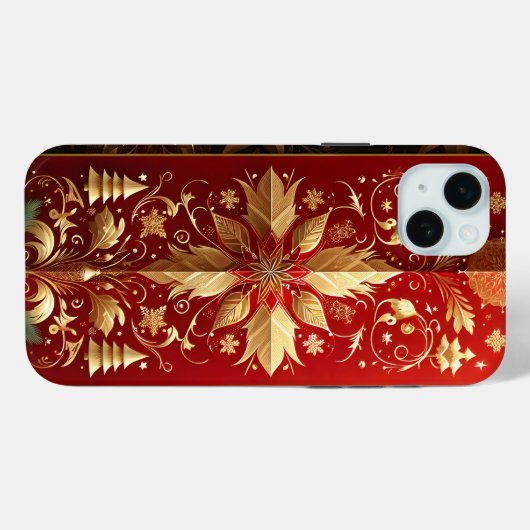 ROOD & GOUD VAKANTIEPATRONEN Case-Mate iPhone CASE (Achterkant (horizontaal))