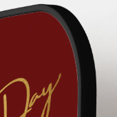 rood goud valentijn paar op maat pickleball paddle (Links Detail)