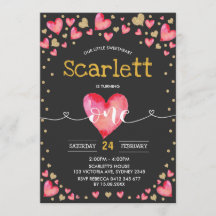 Rood Goud Valentijnse Liefje 1e Verjaardag