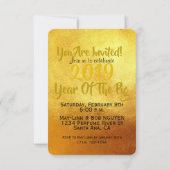 Rood Goud Varken Papercut Chinees Nieuwjaar FCI Kaart (Achterkant)