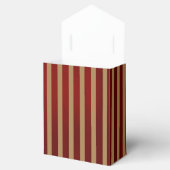 Rood & Goud Verticale Strepen Gestreept Patroon Fe Bedankdoosjes (Geopend)