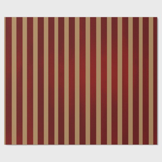 Rood & Goud Verticale Strepen Gestreept Patroonpar Cadeaupapier (Vlak)