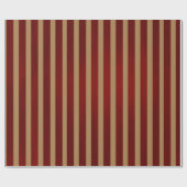 Rood & Goud Verticale Strepen Gestreepte Patroon F Cadeaupapier (Vlak)