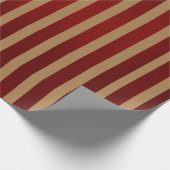 Rood & Goud Verticale Strepen Gestreepte Patroon F Cadeaupapier (Hoek)