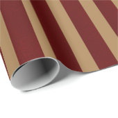 Rood & Goud Verticale Strepen Gestreepte Patroon F Cadeaupapier (Rol Hoek)