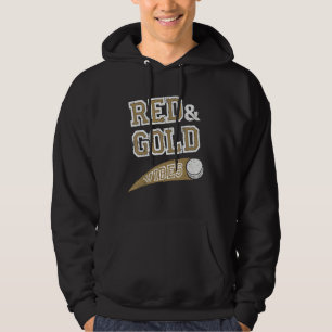 Rood & Goud Vibes Hockey Team Fan Hoodie