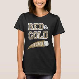 Rood & Goud Vibes Hockey Team Fan T-shirt