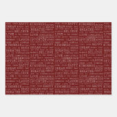 Rood Goud Wit Inspirerend Woorden Inpakpapier Vel (Voorkant)