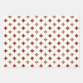 Rood, goud, wit papier vellen (Voorkant 3)