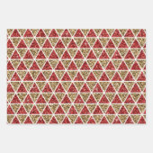 Rood, goud, wit papier vellen (Voorkant 2)