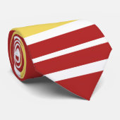 Rood, goud, wit Stropdas van de Controle van het R (Opgerold)