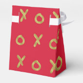Rood & goud X O XO XO's Trendy Cute Bedankdoosjes (Achterkant)