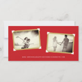 Rood Goud Zen Bamboe bladeren Foto Chinese bruilof Save The Date (Achterkant)