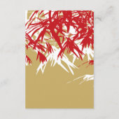 Rood/Goud Zen Bamboe laat Chinese thee ceremonie Informatiekaartje (Achterkant)