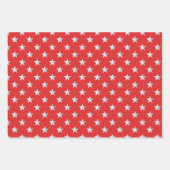 Rood Goud Zilver Groene Sterren Vakantie Inpakpapier Vel (Voorkant 2)