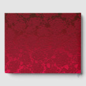 Rood Goud Zwart Kerst Winter Bruiloft Monogram Gastenboek (Achterkant)