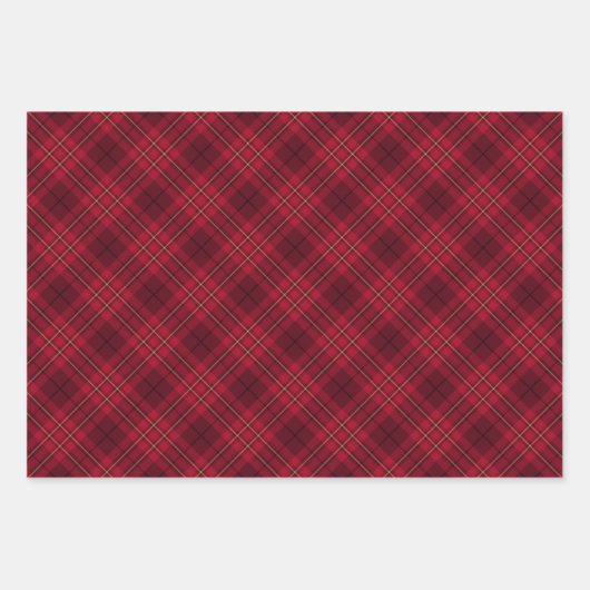 rood goud zwart vleid diagonaal patroon inpakpapier vel (Voorkant 2)