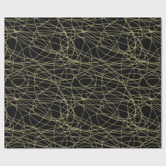 Rood Goud Zwarte Lippen Kussen Bruidsfeest Cadeaupapier (Vlak)