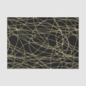 Rood Goud Zwarte Lippen Kussen Bruidsmeisjesfeest Tissuepapier (Voorkant)