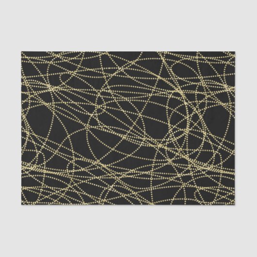 Rood Goud Zwarte Lippen Kussen Bruidsmeisjesfeest Tissuepapier (Voorkant)