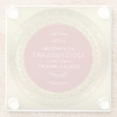 Rood & goudcirkel Lijst 50ste huwelijksontwerp Glazen Onderzetter (Achterkant)