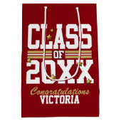 Rood|Goudcursusjaar Medium Cadeauzakje (Achterkant)