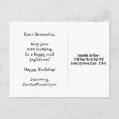 Rood, Gouden 87ste Verjaardag Faux + De Naam van Briefkaart (Achterkant)