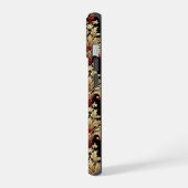 Rood gouden Abstract patroon iPhone 15 Case (Linkerkant)