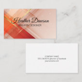 Rood gouden achtergrond | schittering visitekaartje (Voorkant / Achterkant)