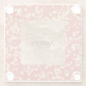 Rood Gouden Confetti Abstracte Verjaardag Glazen Onderzetter (Achterkant)