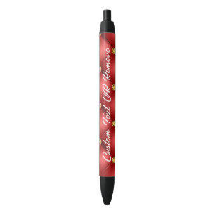 Rood Gouden Diamant Tufted Pen met Aangepaste Teks