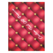 Rood Gouden Diamant Tufted Tafelkleed en Aangepast (Voorkant)