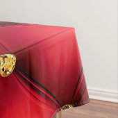 Rood Gouden Diamant Tufted Tafelkleed en Aangepast (Voorbeeld)
