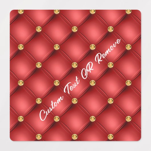 Rood Gouden Diamanten Tufted Stickers met aangepas (Design 1)