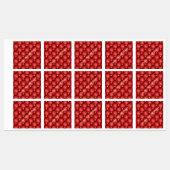 Rood Gouden Diamanten Tufted Stickers met aangepas (Vel)