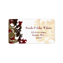 rood gouden elegantie retouradreslabel etiket