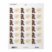 rood gouden elegantie retouradreslabel etiket (Full Sheet)