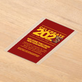 Rood Gouden Jaar van de Slang 2025 Acryl Uitnodigingen (Laagn)