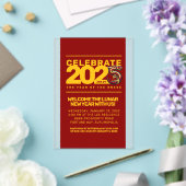 Rood Gouden Jaar van de Slang 2025 Acryl Uitnodigingen (Insitu (Huwelijk))