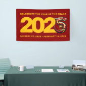 Rood Gouden Jaar van de Slang 2025 Spandoek (Beurs)