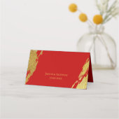 Rood gouden kalligrafiepenseelstreek Chinese bruil Plaatskaartje (Achterkant)