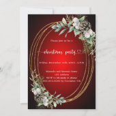 Rood gouden kegel groen Kerstfeest Kaart (Voorkant)