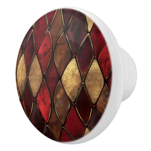  rood gouden keramische knop (Rechts)