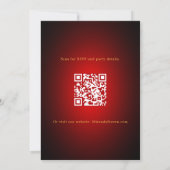 Rood gouden kerstballen QR code kerstfeest Kaart (Achterkant)