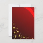 Rood Gouden Kerstfeest Kaart (Achterkant)